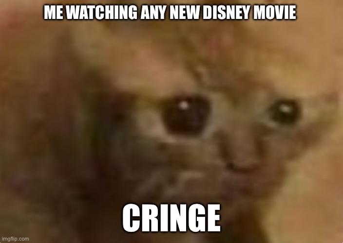 It do be true though | ME WATCHING ANY NEW DISNEY MOVIE; CRINGE | image tagged in cat,cringe,memes | made w/ Imgflip meme maker