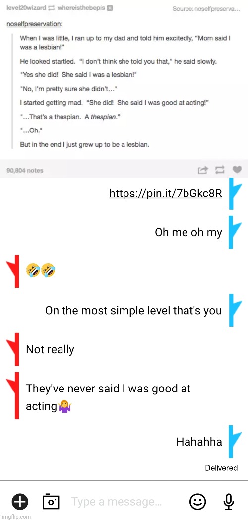 I sent the top image to a friend and this is what she said Blank Meme Template