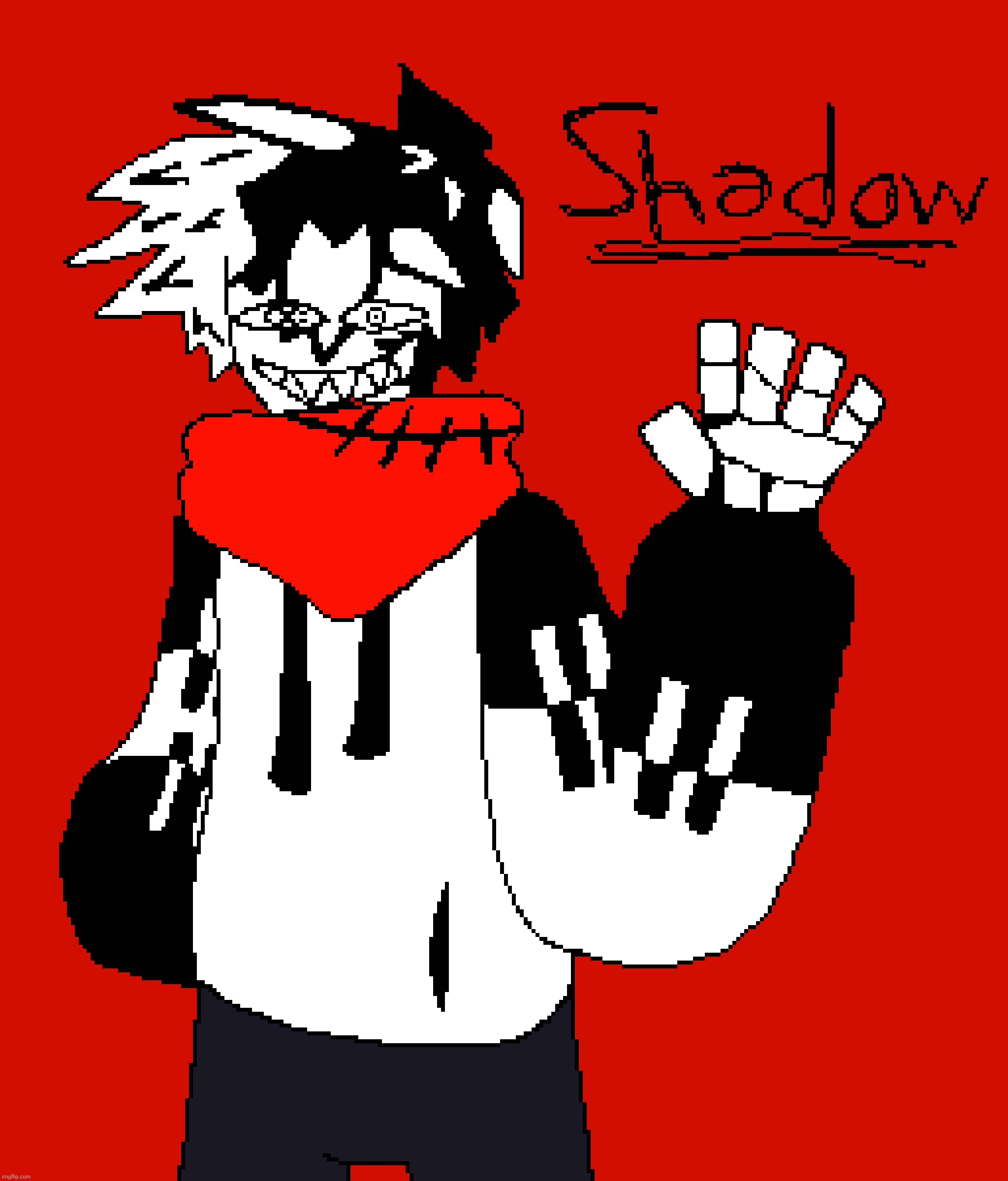 Shadow, Art requested by ShadowSkul of his OC (sorry for the wait pal) | image tagged in request | made w/ Imgflip meme maker