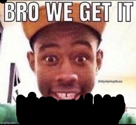 BRO WE GET IT YOU'RE GAY | image tagged in bro we get it you're gay | made w/ Imgflip meme maker