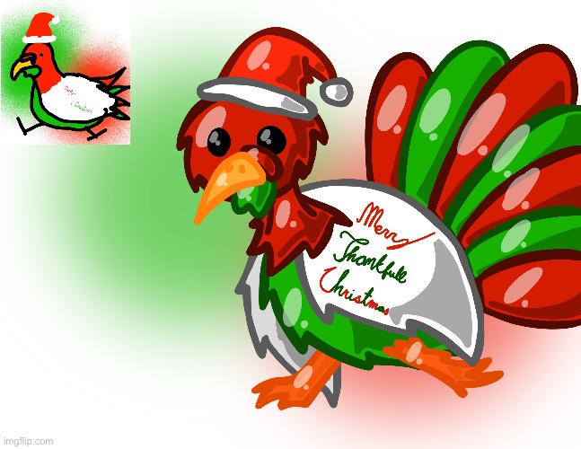 Gobble gobble time for Christmas (yes I redrew it) | made w/ Imgflip meme maker