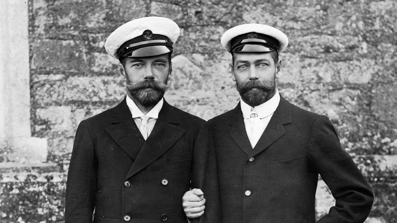 Royal Cousins Tsar Nicholas II and King George V Blank Meme Template