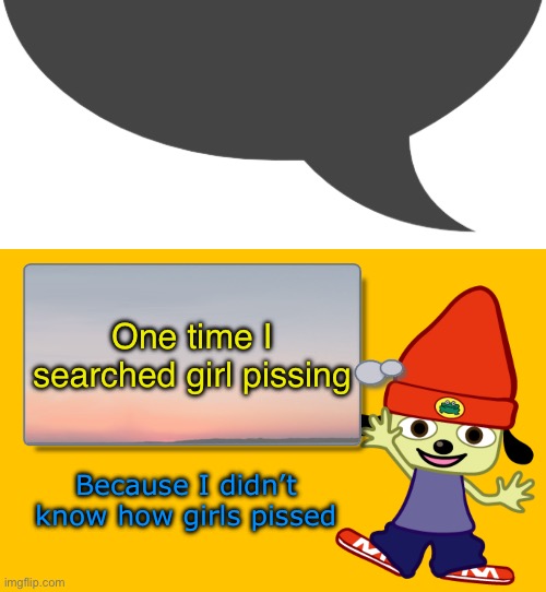One time I searched girl pissing; Because I didn’t know how girls pissed | made w/ Imgflip meme maker