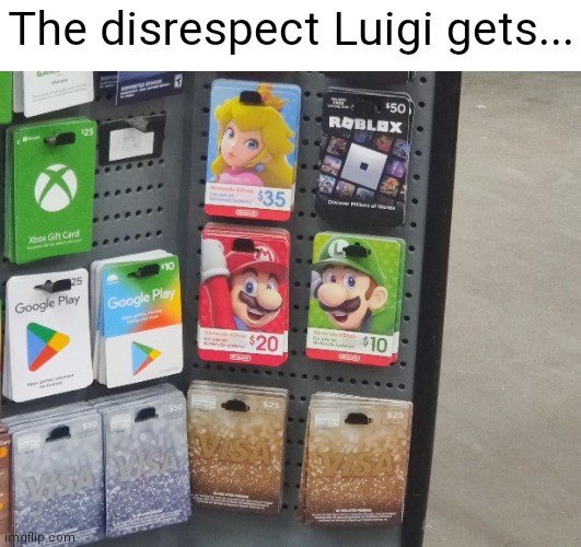The disrespect Luigi gets... | made w/ Imgflip meme maker
