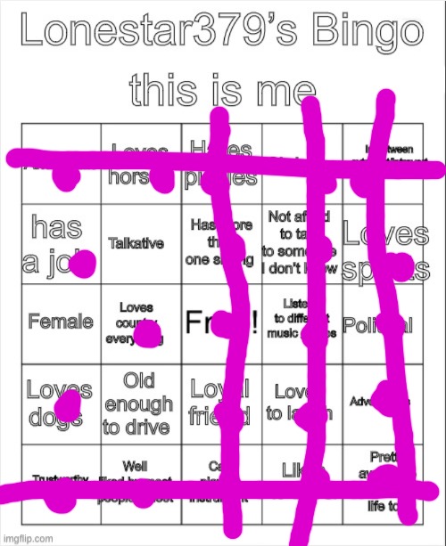 Lonestar379’s Bingo | image tagged in lonestar379 s bingo | made w/ Imgflip meme maker