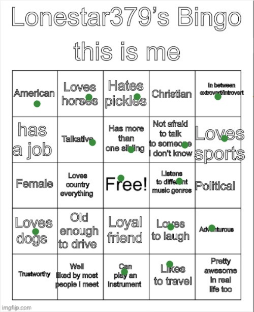 e | image tagged in lonestar379 s bingo | made w/ Imgflip meme maker