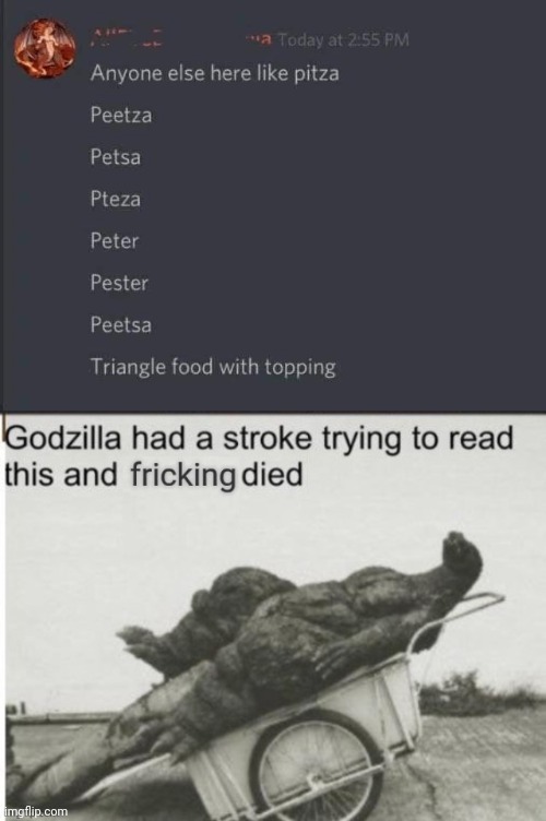 image tagged in godzilla had a stroke trying to read this and fricking died | made w/ Imgflip meme maker