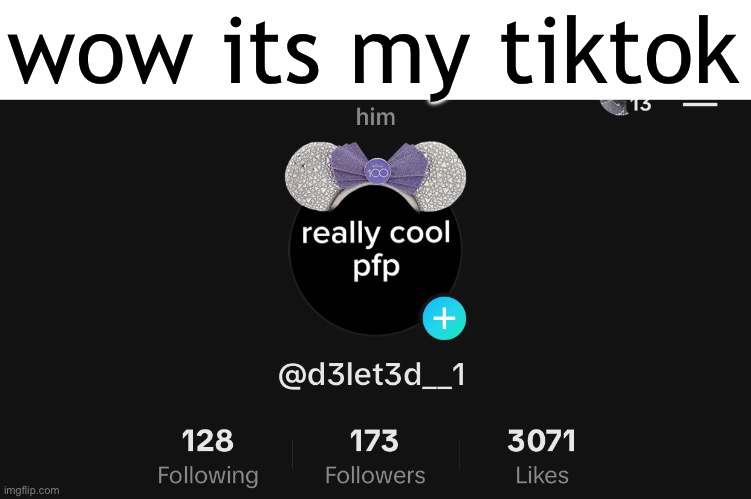 wow its my tiktok | made w/ Imgflip meme maker