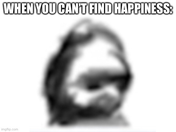 Blank White Template | WHEN YOU CAN’T FIND HAPPINESS: | image tagged in blank white template | made w/ Imgflip meme maker