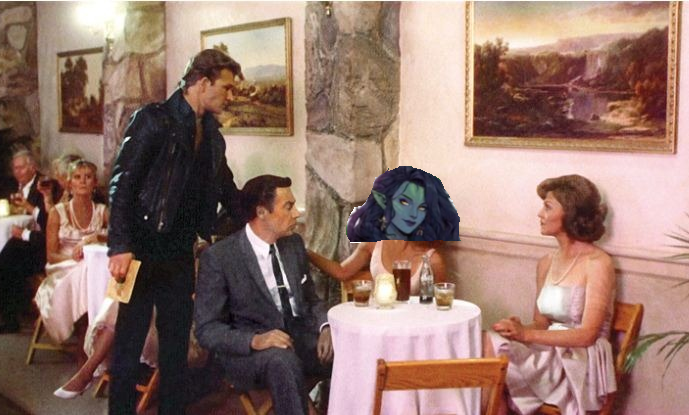 Nobody puts orc lady in a order Blank Meme Template