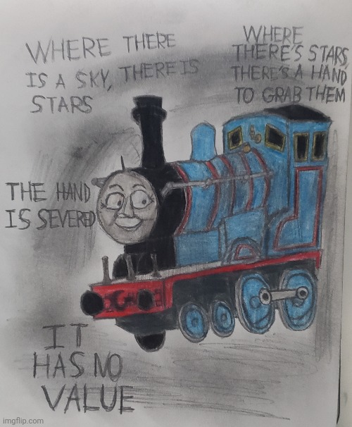 Edward Found in Germany | image tagged in thomas the tank engine,arg,drawing | made w/ Imgflip meme maker