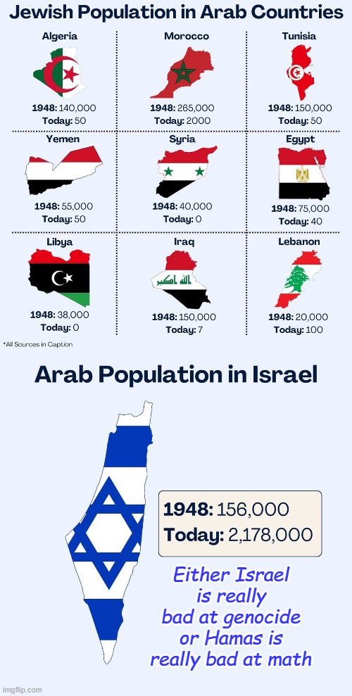 This Public Service Message is brought to you by Reality. If you are new here, Welcome to Reality! | Either Israel is really bad at genocide or Hamas is really bad at math | image tagged in israel,genocide,arabs,hamas lies,hamas | made w/ Imgflip meme maker