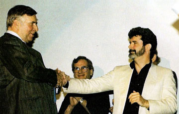 Gene Roddenberry and George Lucas Blank Meme Template
