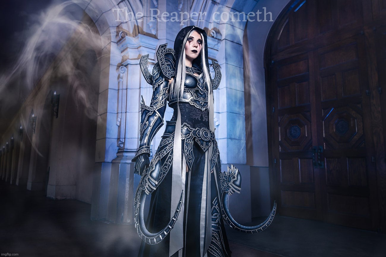 Kamui as Diablo3 Malthael | The Reaper cometh | image tagged in kamui,malthael,diablo3,cosplay | made w/ Imgflip meme maker