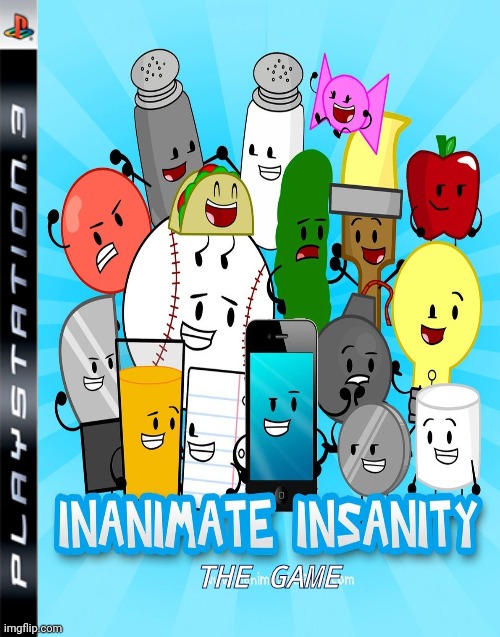 Inanimate Insanity: The Game | THE GAME | image tagged in memes,inanimate insanity,playstation,playstation 3,fake game,object show | made w/ Imgflip meme maker
