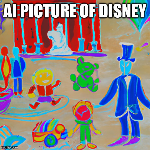 I forgot to put of abstract | AI PICTURE OF DISNEY | made w/ Imgflip meme maker