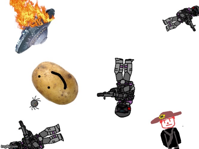 Potato and The Inkperials Final Chapter: Potato Casually Blows Up a Ship | image tagged in potato | made w/ Imgflip meme maker