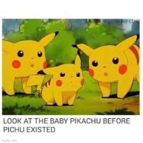 Baby pikachu | image tagged in pokemon | made w/ Imgflip meme maker