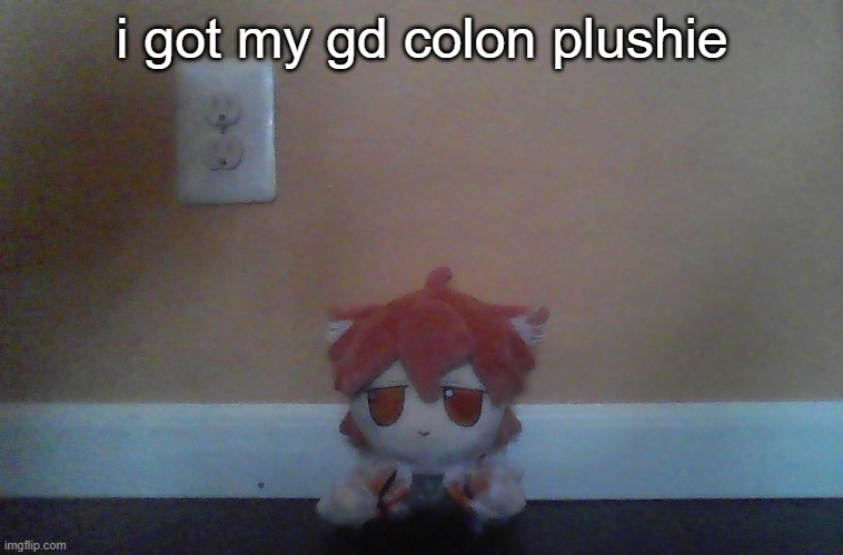 floofy | i got my gd colon plushie | made w/ Imgflip meme maker