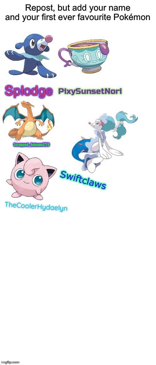 Yep I used to be a Jigglypuff lover, until Shaymin, Giratina, and Carbink came into my life | TheCoolerHydaelyn | image tagged in jigglypuff,pokemon,repost | made w/ Imgflip meme maker