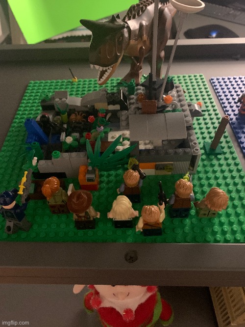 A MOC from every single leftover piece from my Lego sets | image tagged in lego,jurassic park | made w/ Imgflip meme maker
