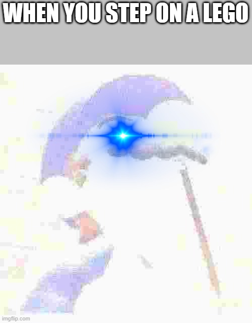 OOOOOOOOOOOOOOOOOOOOOOOOO | WHEN YOU STEP ON A LEGO | image tagged in smg4's face | made w/ Imgflip meme maker