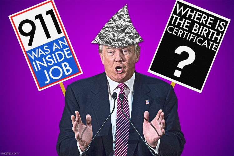 donald trump tinfoil hat | image tagged in donald trump tinfoil hat | made w/ Imgflip meme maker