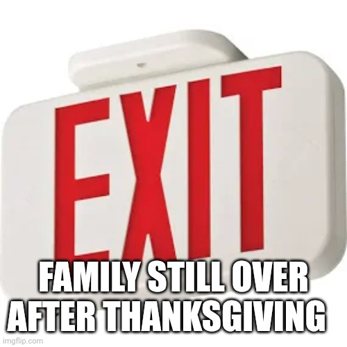 Facts of Thanksgiving | FAMILY STILL OVER AFTER THANKSGIVING | image tagged in thanksgiving dinner,epic fail,no soup for you | made w/ Imgflip meme maker