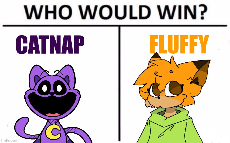 I don't know where to post this | FLUFFY; CATNAP | image tagged in memes,who would win | made w/ Imgflip meme maker