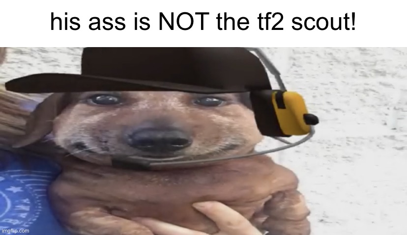 chucklenuts | his ass is NOT the tf2 scout! | image tagged in chucklenuts | made w/ Imgflip meme maker