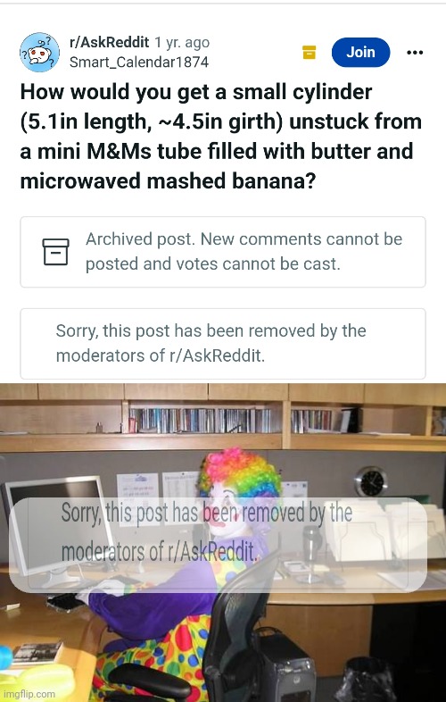 reddit mods are unfunny | image tagged in clown computer | made w/ Imgflip meme maker