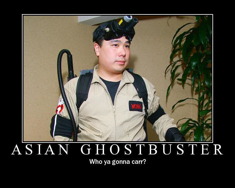 Asian ghostbuster Blank Meme Template