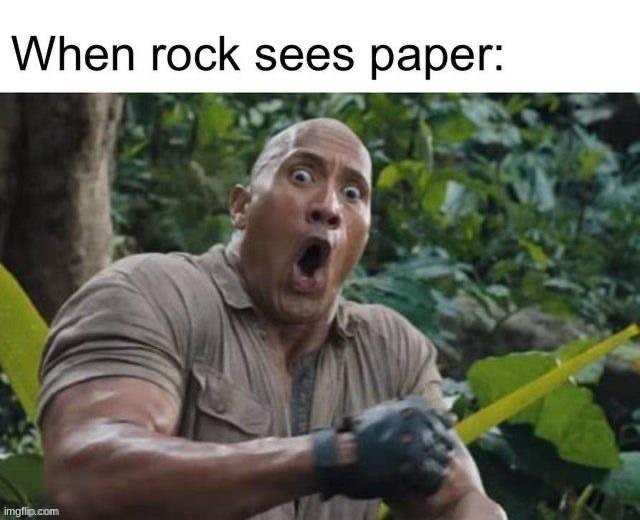 Rock paoer Blank Meme Template