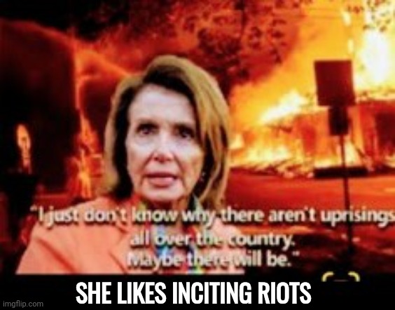 SHE LIKES INCITING RIOTS | made w/ Imgflip meme maker