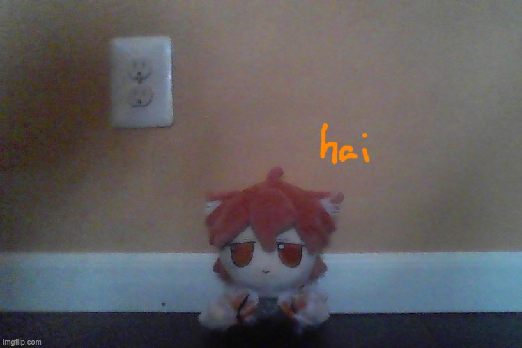 hai~ | image tagged in low quality gd colon plushie | made w/ Imgflip meme maker