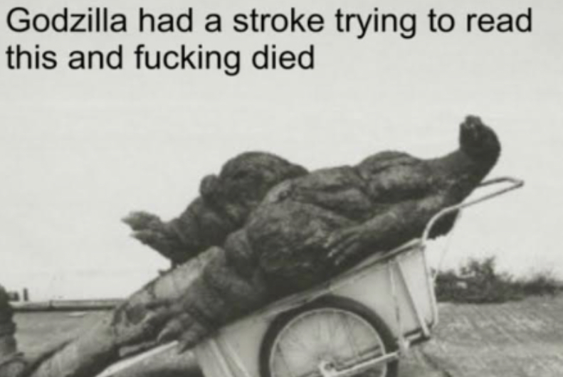 Godzilla Stroke Blank Meme Template