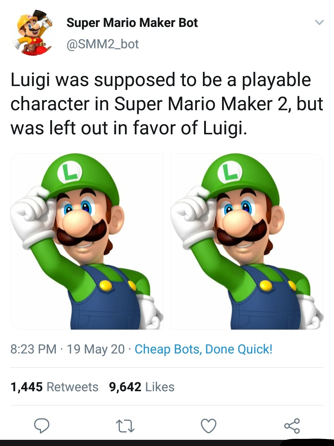 Luigi Blank Meme Template