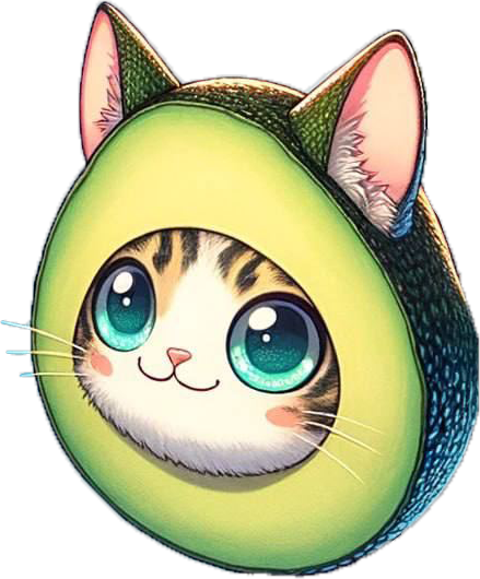 flying avocado cat Blank Meme Template