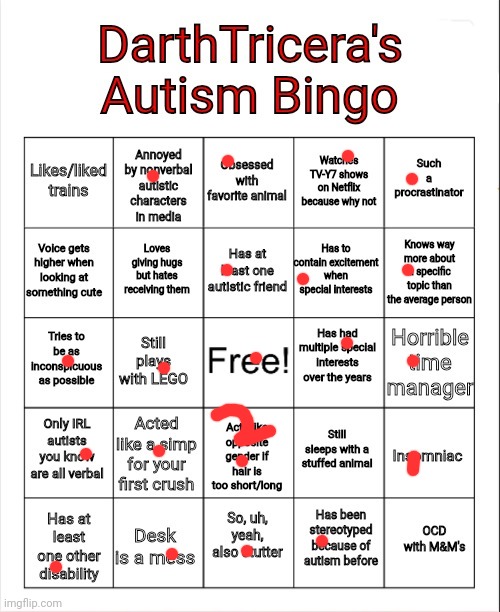 Uh | image tagged in darthtricera's autism bingo | made w/ Imgflip meme maker