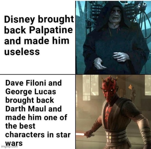 image tagged in palpatine,darth maul | made w/ Imgflip meme maker