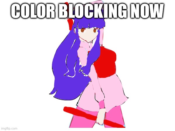 Adding color now! | COLOR BLOCKING NOW | image tagged in ranma1/2,shampoo,ranma,ryoga,rumiko,fanart | made w/ Imgflip meme maker