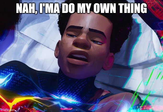 NAH, I'MMA DO MY OWN THING | NAH, I'MA DO MY OWN THING | image tagged in nah i'mma do my own thing | made w/ Imgflip meme maker