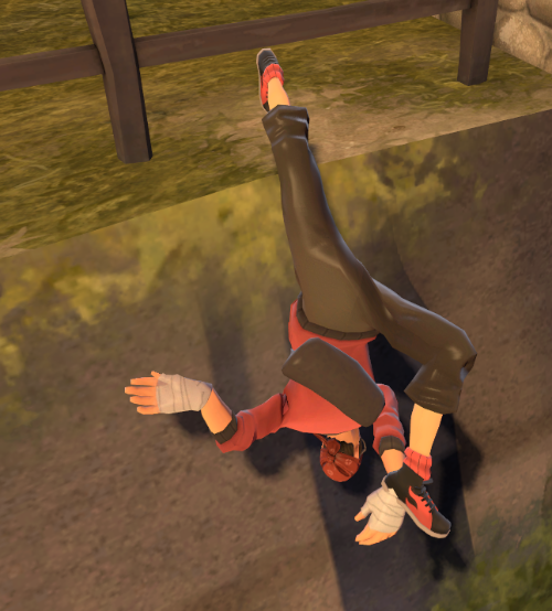 Scout dead hanging on a ledge Blank Meme Template