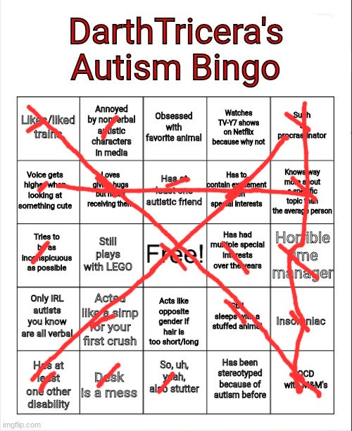 i could honestly go off about school busses ngl | image tagged in darthtricera's autism bingo | made w/ Imgflip meme maker