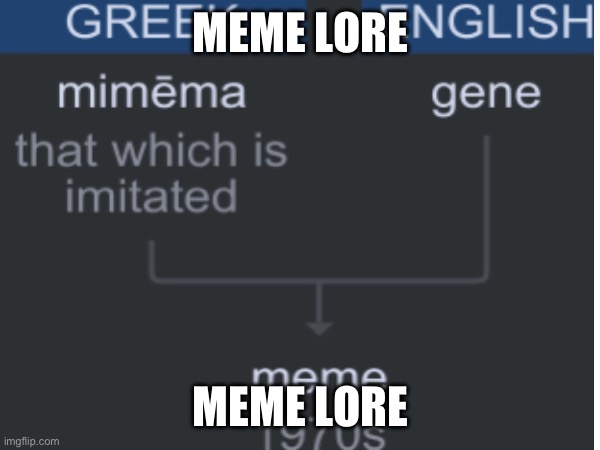 MEME LORE; MEME LORE | made w/ Imgflip meme maker