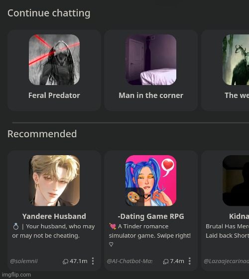 Shut up c.ai. I want the Feral Predator, not women | made w/ Imgflip meme maker