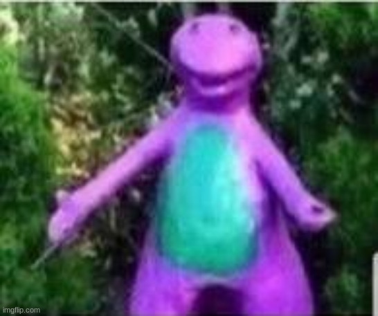 killer barney | image tagged in killer barney | made w/ Imgflip meme maker