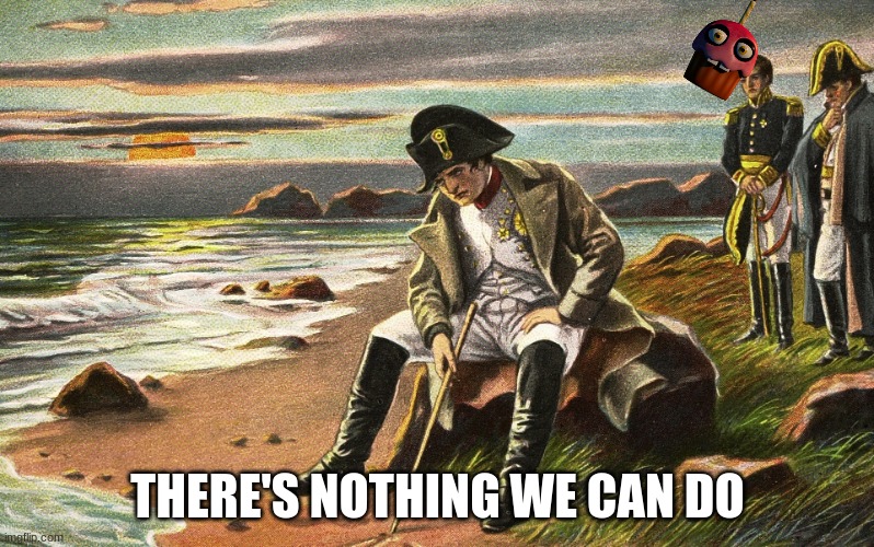 Napoleon | THERE'S NOTHING WE CAN DO | image tagged in napoleon | made w/ Imgflip meme maker