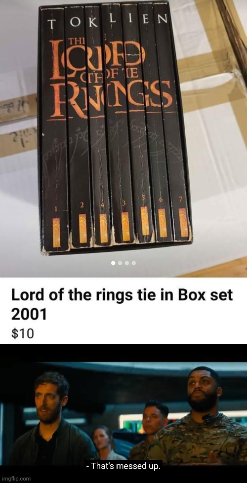 The Lord of the Rings | image tagged in that's messed up,you had one job,memes,the lord of the rings,box,set | made w/ Imgflip meme maker