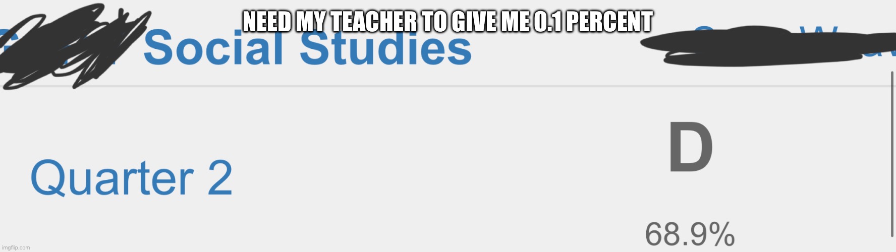 NEED MY TEACHER TO GIVE ME 0.1 PERCENT | made w/ Imgflip meme maker